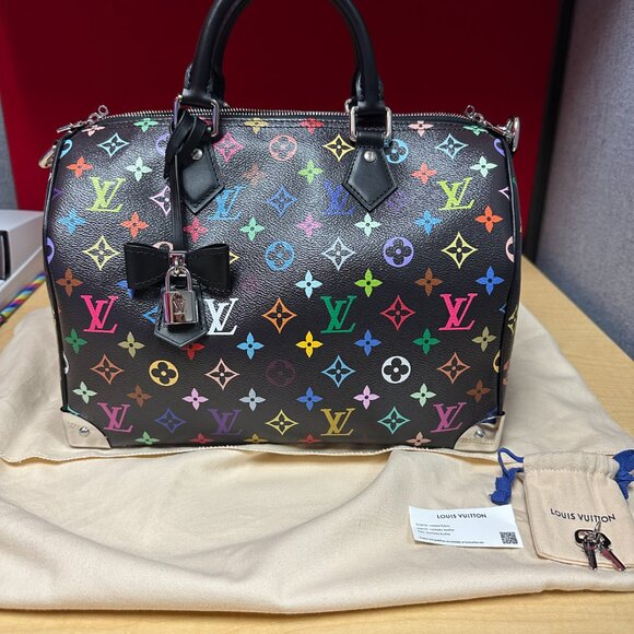 Louis Vuitton x Murakami Speedy Soft 30 Black - Picture 2 of 16